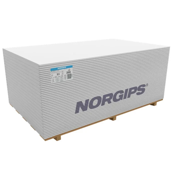 Гіпсокартон Norgips S GKB 2000x1200x12,5 мм вид A