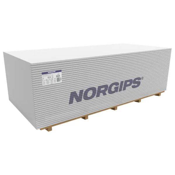 Гіпсокартон Norgips S Acoustic 2600x1200x12,5 мм вид A