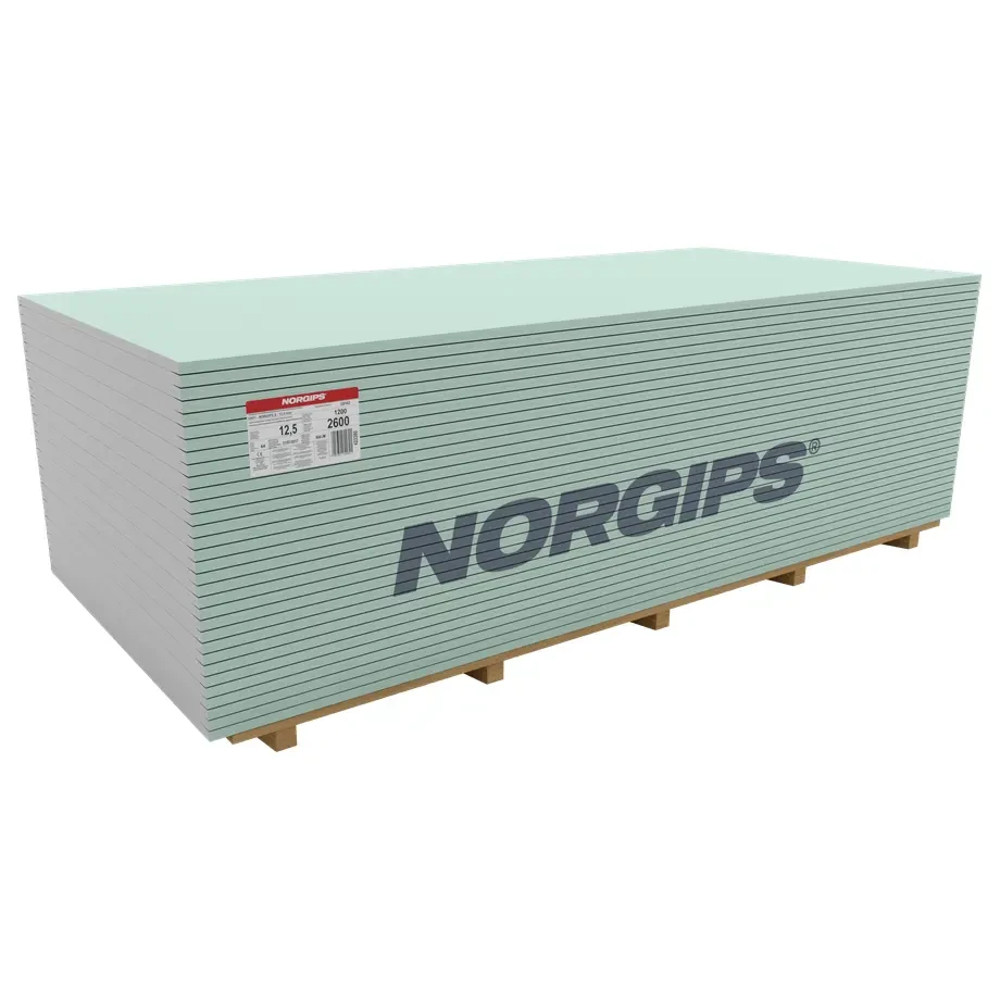 Гіпсокартон Norgips S GKFI 2600x1200x12,5 мм вид DFH2